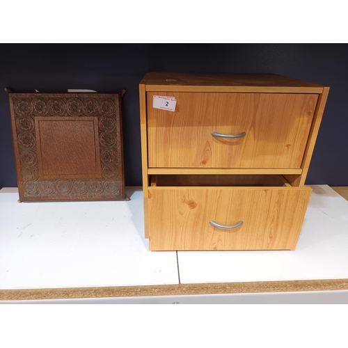 2 - WOODEN DRAWERS