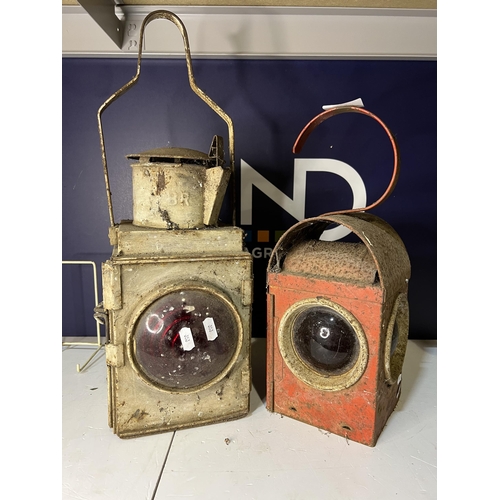 409 - PAIR OF RAILWAY LANTERNS