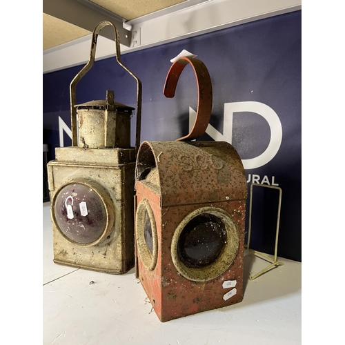 409 - PAIR OF RAILWAY LANTERNS