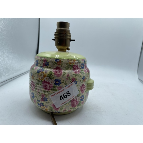 468 - ROYAL FLORAL LAMP BASE