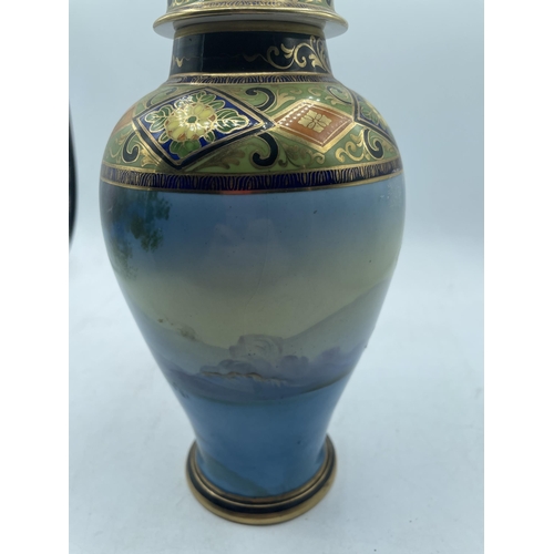 473 - HAND PAINTED VASE