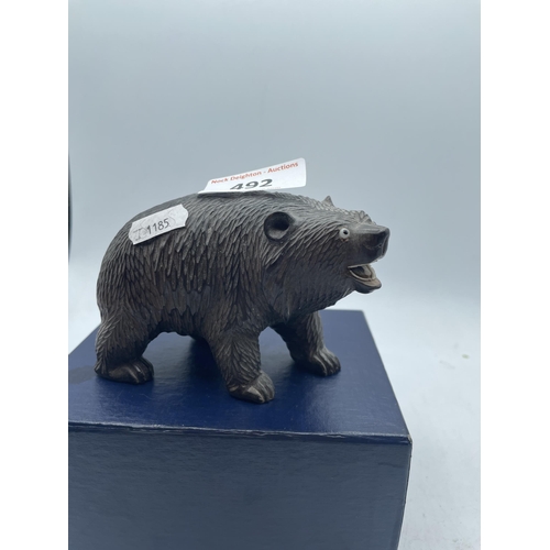 492 - BLACK FOREST CARVED BEAR