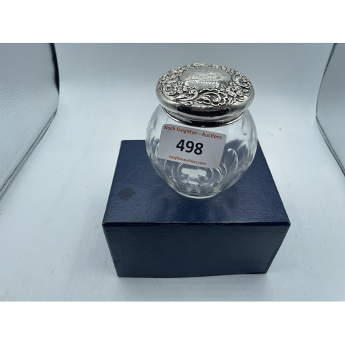 498 - SILVER PERFUME BOTTLE