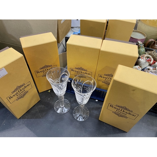 57 - ROYAL DOULTON CRYSTAL GLASSES