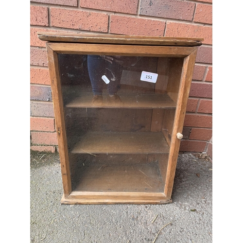 151 - PINE DISPLAY CASE