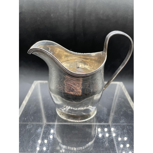 438 - GEORGIAN SILVER CREAM JUG 96G 1803