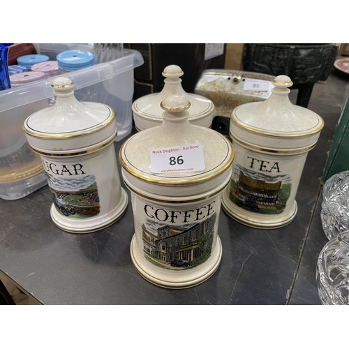 86 - 4 STORAGE JARS