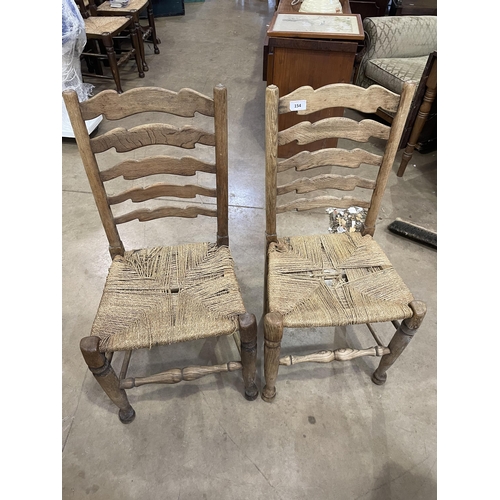 154 - SET OF 4 WOODEN CHAIRS