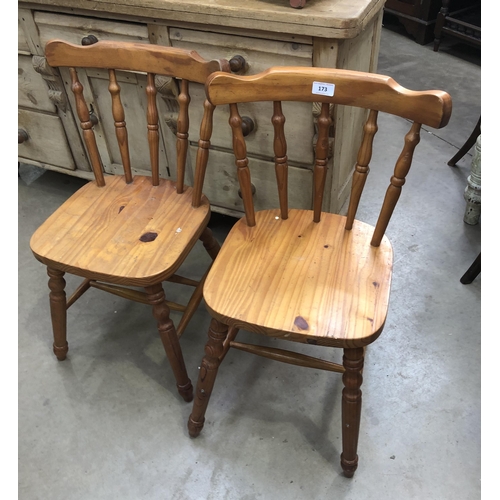 173 - 2 PINE CHAIRS