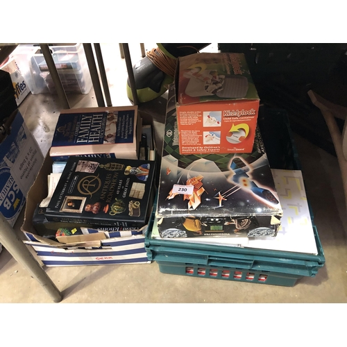 230 - BOX OF BOOKS & GAMES