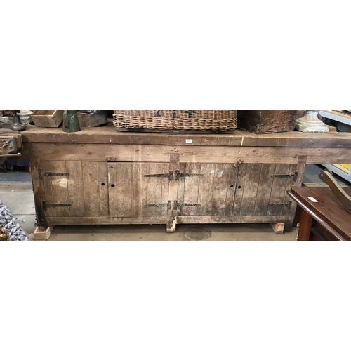 276 - RUSTIC FARMHOUSE BENCH