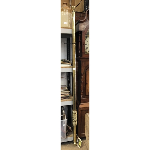 334 - BRASS CURTAIN RAIL