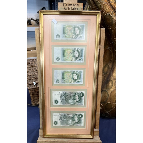 453 - FRAMED POUND NOTES