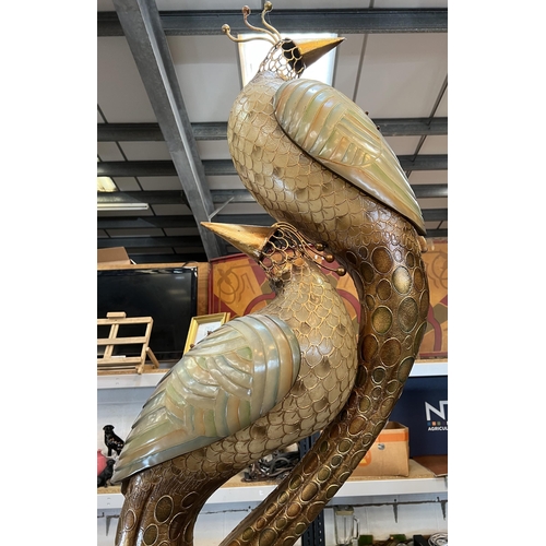 483 - ART DECO EXOTIC BIRD STANDING LAMP