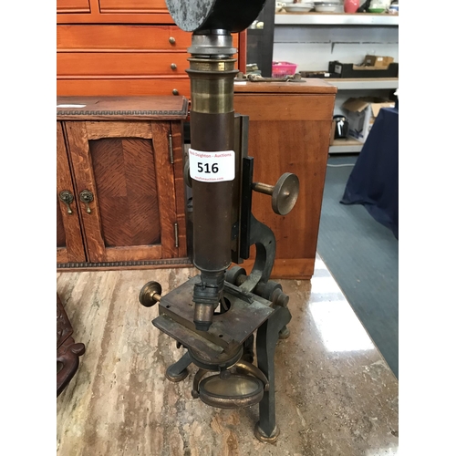 516 - ANTIQUE MICROSCOPE