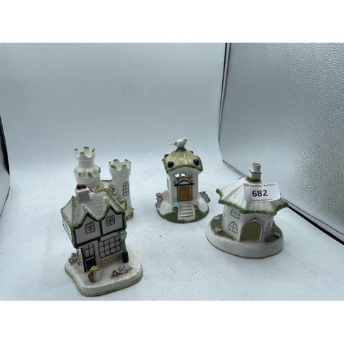 682 - COALPORT PORCELAIN HOUSES