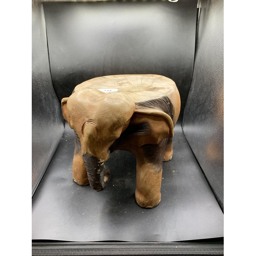 324 - CARVED WOODEN ELEPHANT