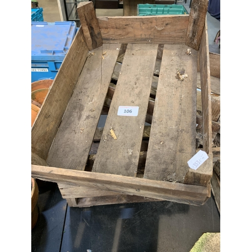 106 - WOODEN CRATES