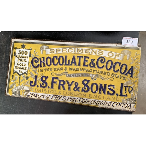 129 - FRYS & SONS CHOCOLATE ADVERTISING BOARD