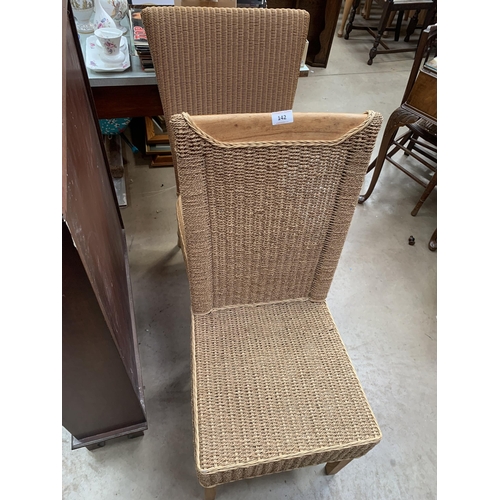 142 - 2  WICKER CHAIRS