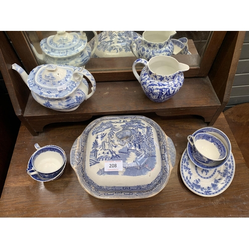 208 - BLUE & WHITE PORCELAIN