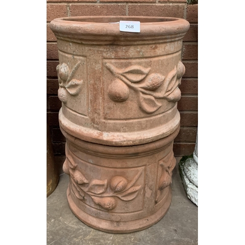 268 - PAIR OF TERRACOTTA POTS