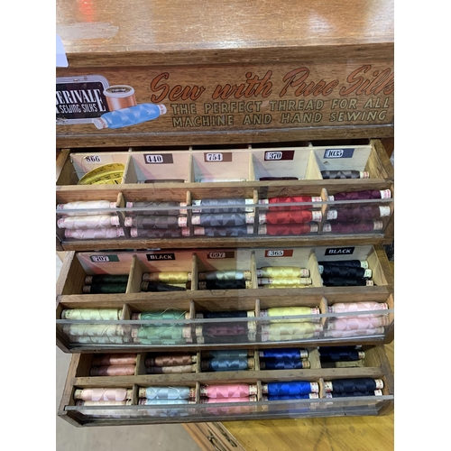 307 - HABERDASHERY PERIVALE SEWING SILKS COUNTER TOP DISPLAY