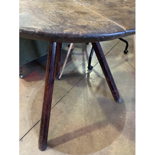 311 - PRIMITIVE CRICKET TABLE WITH TAPERING LEGS