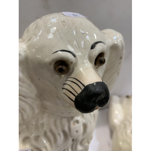 351 - PAIR OF STAFFORDSHIRE DOGS