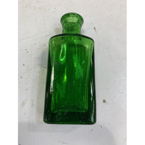 426 - STAINED GLASS & CHEMIST BOTTLE