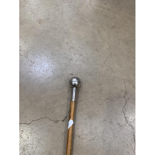 442 - SILVER TOPPED CANE