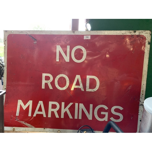 724 - NO ROAD MARKING SIGN