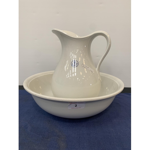 2 - RAF JUG & BOWL