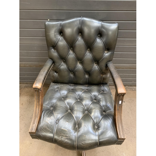 218 - LEATHER OFFICE CHAIR