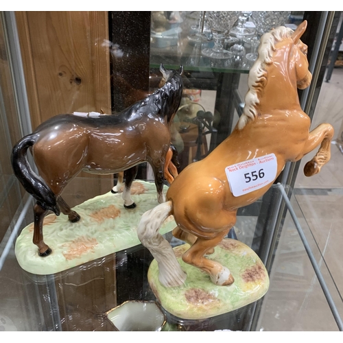 556 - 2 BESWICK HORSES