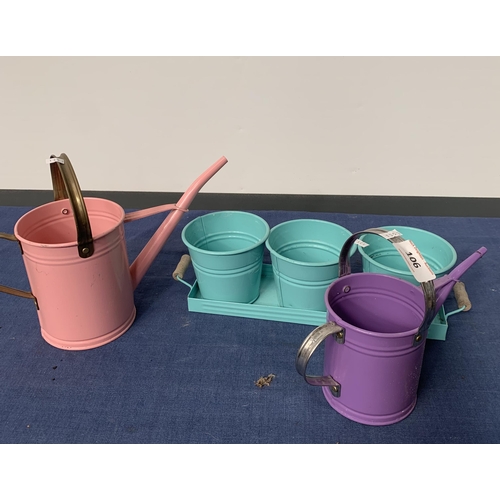 106 - METALIC WATERING CANS