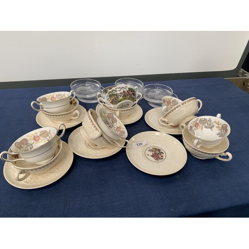 110 - WEDGEWOOD SOUP CUPS ETC