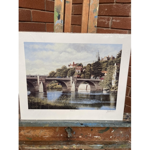 173 - JOHN ROBERTS PRINTS IRONBRIDGE, COALPORT & BRIDGNORTH 36CM X 30CM