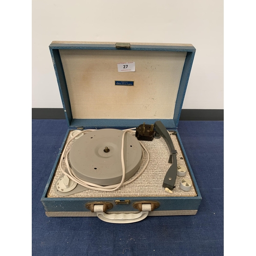 27 - RECORD PLAYER