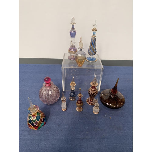 64 - GLASS PERFUME BOTTLES