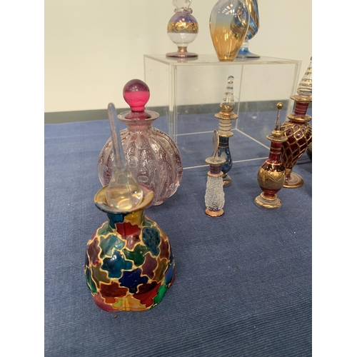 64 - GLASS PERFUME BOTTLES