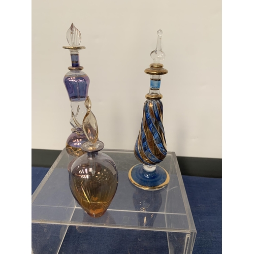 64 - GLASS PERFUME BOTTLES