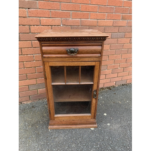 238 - OAK SHEET MUSIC CABINET