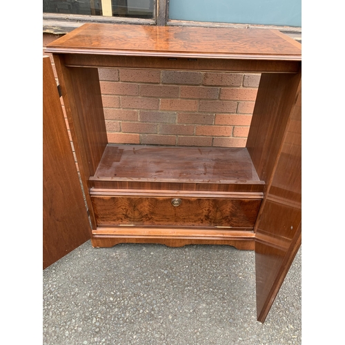 672 - VENEERED WALNUT CABINET