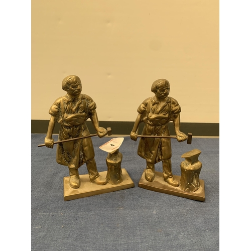 4 - BRASS PAPERWEIGHTS