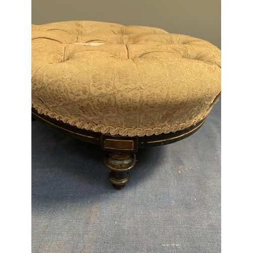 261 - VICTORIAN EBONY FOOTSTOOL