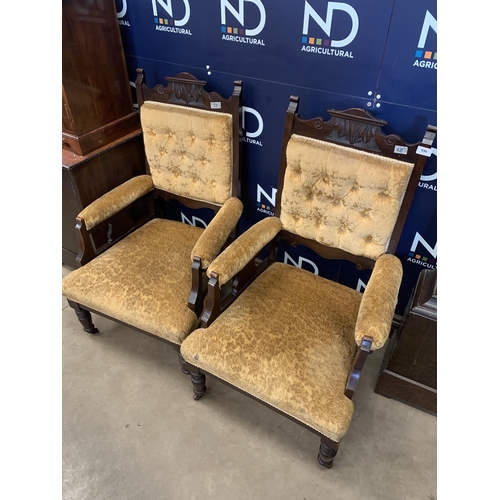 936 - HIS & HERS EDWARDIAN CHAIRS