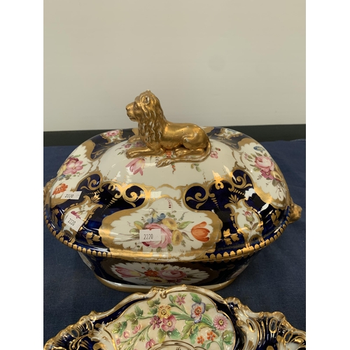 42 - 18TH CENTURY PORCELAIN & GILT TUREEN AF