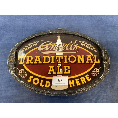 67 - ANSELLS ALE ENAMEL SIGN