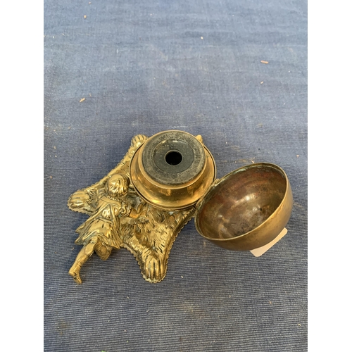 70 - BRASS INKWELL